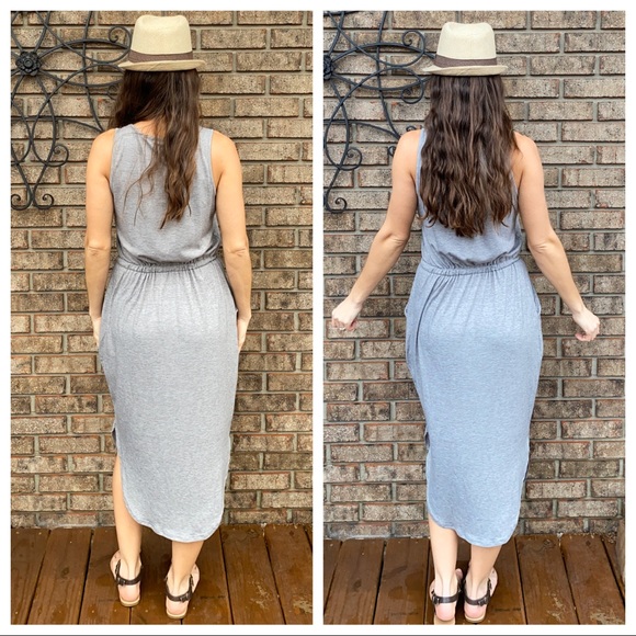 ❗️3/$25❗️1 Left! Gray Sleeveless Dress - Picture 5 of 10